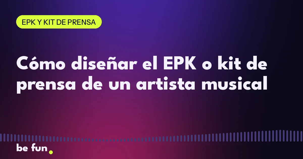Cómo diseñar el EPK o kit de prensa de un artista musical