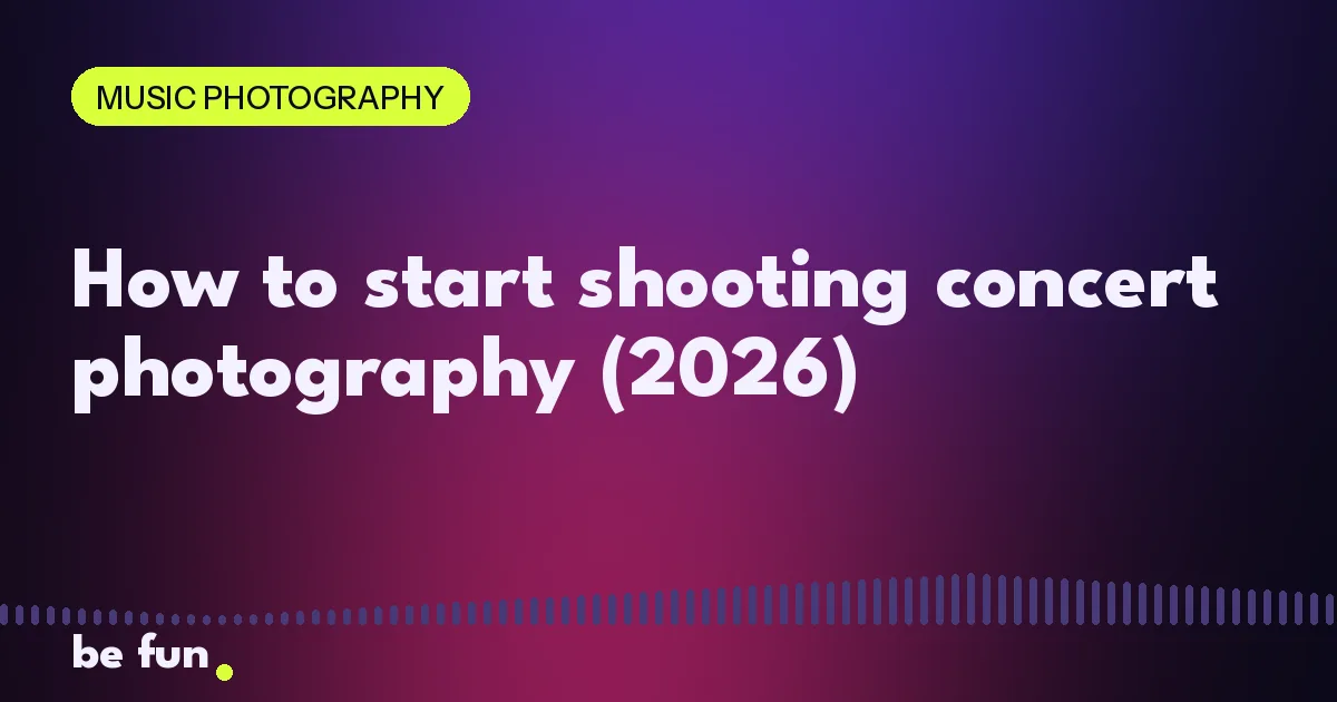 How to start shooting concert photography (2026)