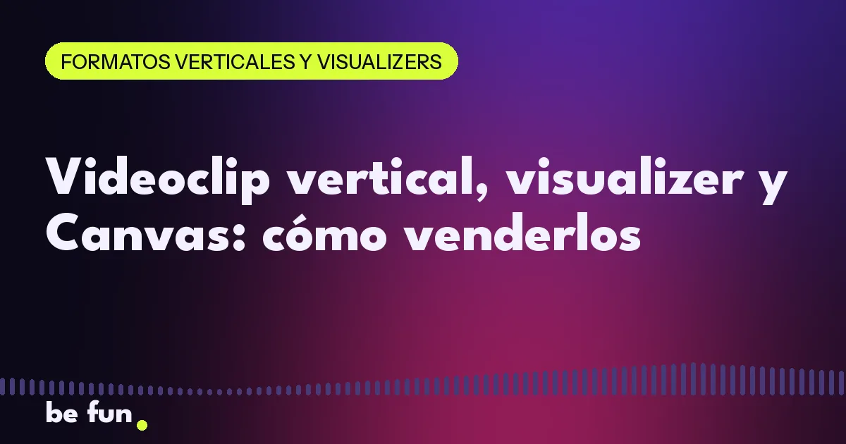 Videoclip vertical, visualizer y Canvas: cómo venderlos